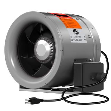 Imagem de Ventilador de duto em linha de 25,4 cm 1219 CFM Ventilador de ventilação de velocidade constante – Para reforço de aquecimento/resfriamento, barracas de cultivo, hidroponia, com rolamentos NSK/SKF