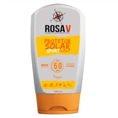 Imagem de Rosa V Protetor Solar Sport FPS 50, Vegano, Resistente à Água, 135ml