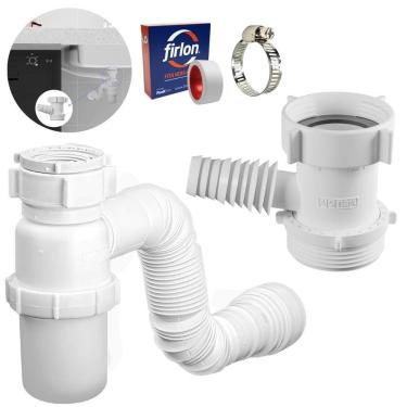 Imagem de Adaptador Máquina Lavar Louça + Sifão Copo Universal +