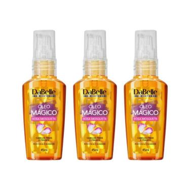 Imagem de Oleo Capilar Dabelle 45Ml Rosa Mosqueta - Kit Com 3Un
