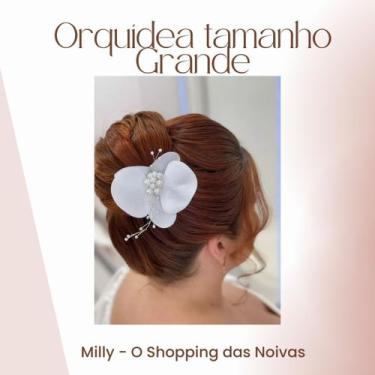 Imagem de Orquídea Mini, média ou Grande Cabelo De Noiva Arranjo Grinalda Enfeit