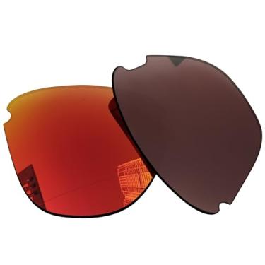 Imagem de Acefrog Lentes de reposição polarizadas de 1,5 mm para óculos de sol Oakley Frogskins Lite OO9374 63 mm, material atualizado, resistente a impactos - vermelho fogo