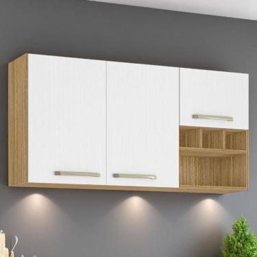 Imagem de Armário Susp. 3 Portas 3 Gaveteiros 1,20 Ametista Freijó Supremo