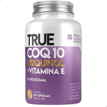 Imagem de Coenzima Q10 Coq10 Ubiquinol Vitamina E 60 Capsulas True Source, Natur