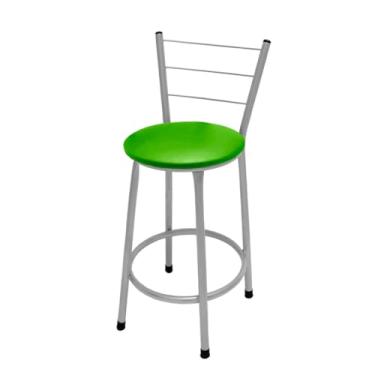 Imagem de Banqueta Banco Banquinho Cadeira Média 60 Cm P/Mesa Balcão Área de lazer Barzinhos(VERDE)