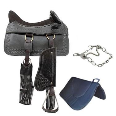Imagem de Arreio Campista Cutiano Completo Com Manta Todo Em Couro - Arreios Mou