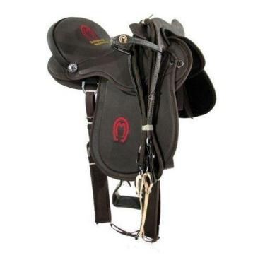 Imagem de Sela Australiana De Cabeça Marrom Do Mangalarga Bordada 16 Polegadas C