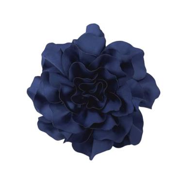 Imagem de Broche de flor de rosa em tecido de cetim elegante para mulheres delicado seda camélia flor de lapela grandes alfinetes de lapela festa de casamento dança banquete vestido terno roupas cerimônia