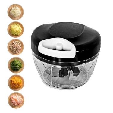 Imagem de Mini Processador Alimentos Triturador Manual 3 Lâminas 500Ml - Bellato