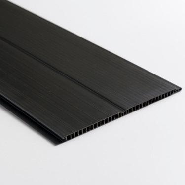 Imagem de Kit com 36m² de Forro de Pvc Duplo Frisado 8mm X 20cm X 3m Belplast Preto