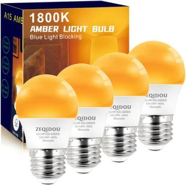 Imagem de Lâmpadas LED ZEQIDOU Amber Sleep 5W (equivalente a 40W) Pacote com 4 E