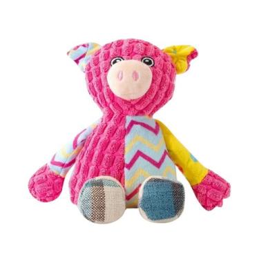 Imagem de Brinquedo De Pelúcia Porquinho Mordedor Apito Pet Cães Gato - Pet For 