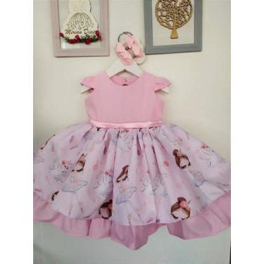 Imagem de Vestido Bailarina Rosa Infantil Super Luxo - Fabuloso Ateliê, 10