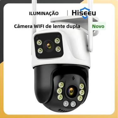 Imagem de Câmera De Vigilância Wifi 4K 8MP Com Lente Dupla, Zoom 4X, Detecção Hu