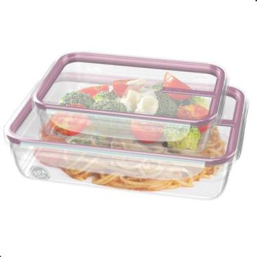 Imagem de Conj 2 Potes Herméticos Trava Freshy Freezer Sanremo, Açai