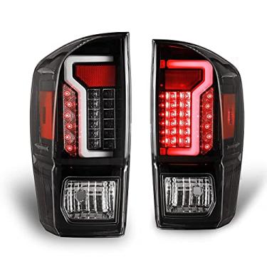 Imagem de WOLFSTORM Luz traseira de LED adequada para Toyota Tacoma 2016-2023, conjunto de substituição de luz traseira Toyota Tacoma 2016-2013, 1 par (lente transparente)