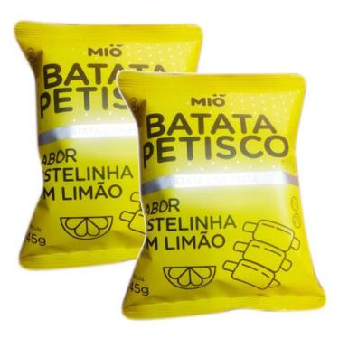 Imagem de Kit 2 Batata Petisco Mió Sabor Costelinha com Limão 45g