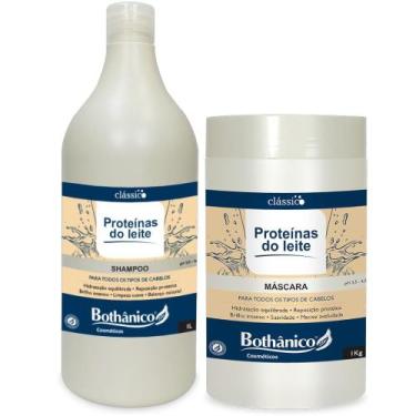 Imagem de Kit Proteínas Do Leite Shampoo + Máscara 1L Bothanico - Bothânico