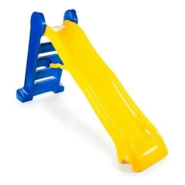 Imagem de Escorregador Grande Quatro Degraus - PlayTime, Azul, Amarelo