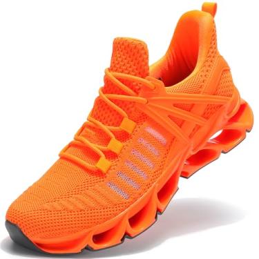 Imagem de SKDOIUL Tênis de corrida masculino moderno para caminhada, Laranja, 41