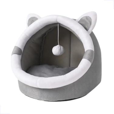 Imagem de Casinha Cama Toca De Pelúcia Cabana Tenda Luxo P/Pet Gatos