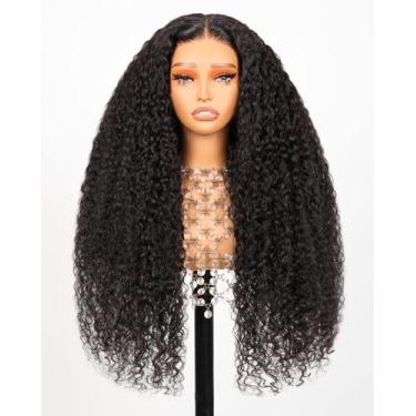 Imagem de Peruca Megalook Wear and Go, cabelo humano sem cola, onda profunda de 