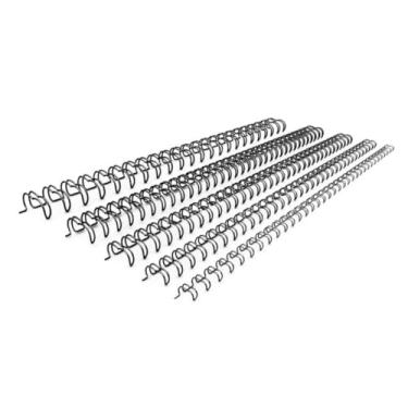 Imagem de Pente de encadernação de fio espiral de 2,5 cm pacote com 50 espinhas pretas para encadernação de arame duplo passo 2:1 para tamanho A4, comporta até 250 folhas, para escritório, escola e