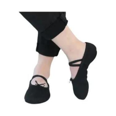 Imagem de Sapatilhas De Balé Para Meninas, Sola Macia, Lona, Sapatos De Dança Pa