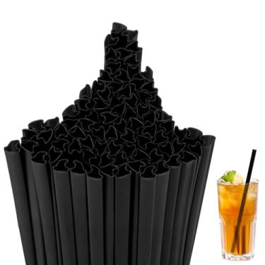 Imagem de Potchen 100 Pçs Canudos de Plástico em Forma de Chapéu de Bruxa de Halloween Canudos Descartáveis para Coquetel para Festa de Halloween Suprimentos de Festa Assustadora (Preto)