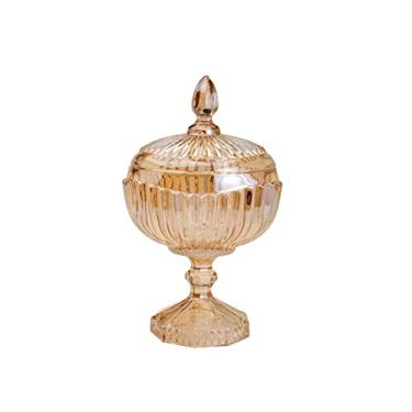 Imagem de Bomboniere Elisabeth Lyor 15x26,4 cm, Cristal, Âmbar - 7493