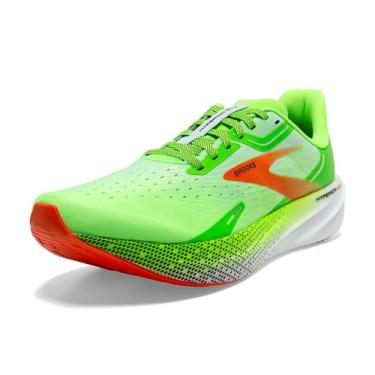 Imagem de Brooks Tênis de corrida masculino Hyperion Max Neutral, Lagartixa verde/vermelho laranja/branco, 40