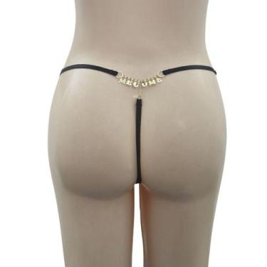 Imagem de Calcinha fio dental sensual safadinha intima delas, ME COME, Preto