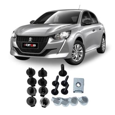 Imagem de Kit 18 Grampo Presilha Parabarro Peugeot 208 2011/2019 - DFEB