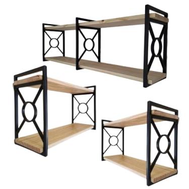 Imagem de Prateleira Decorativa Estilo Industrial - Antiferrugem, Kit Instalação, Tamanho 20X80