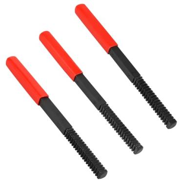 Imagem de ZJMCAJY 3 peças de arquivo de rosca de alta dureza, arquivo restaurador de roscas, multiuso, arquivo de reparo de rosca métrico, arquivo restaurador de rosca de aço resistente, arquivo de rosca