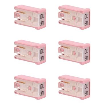 Imagem de Wogomz 6 peças 30A 32V Mini Kit de fusíveis de cartucho automotivo com fenda MCASE, 15 Amp Micro cartucho fusíveis, mini caixa em forma de caixa de baixo perfil ranhurado fusíveis de carro