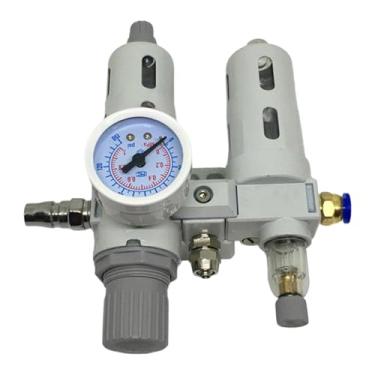 Imagem de MERIGLARE Trocador de pneus Filtro de linha de ar Regulador Peças de reposição compactas Acessório Instalação rápida para sistemas de ar com manômetro