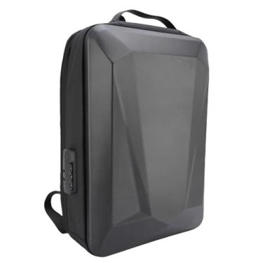 Imagem de banapoy Mochila Hard Shell, Mochila de Laptop de Viagem Com Porta USB, Bloqueio de Senha, Mochilas de Viagens de Negócios Backping Saco de Computador para Caminhada, 11.8x16.5x4.3in (Preto)