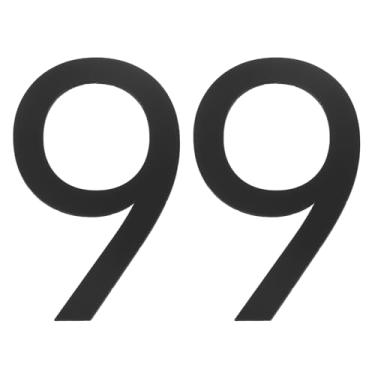 Imagem de PATIKIL Números de casa, 2 peças de 5 cm autoadesivo acrílico moderno número de casa para endereço externo caixa de correio porta fazenda casa escritório apartamentos quarto de hotel, preto (9)