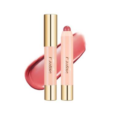 Imagem de Oulac Batom Pink Nude - Bálsamo Labial Hidratante Com Cor Para Lábios Secos, Lápis De Cera Cremoso E Blush, Maquiagem Bochechas, 2,48 G, Fruit Surge (02)