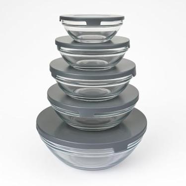 Imagem de Conjunto 5 Bowls Vidro e Tampa Plastica Vista Home