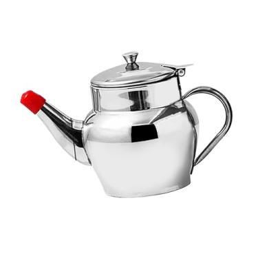 Imagem de Generic Garrafa dispensadora de óleo de aço inoxidável com alça, garrafa de azeite de oliva, pote de vinagre com filtro de malha fina para cozinha, 500ml