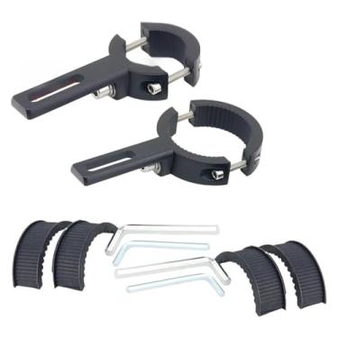 Imagem de BYYINGSUS Suporte de farol de motocicleta Suporte de montagem de holofote ajustável Suporte de helicóptero Motos Accesorios (2 peças 38-60)
