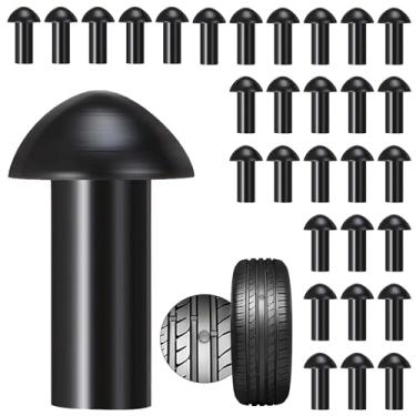 Imagem de Richcat Plugues de cogumelo de substituição para kit de reparo de perfuração de pneu sem câmara, para motocicletas, carros, caminhões, quadriciclos e tratores (30 plugues)