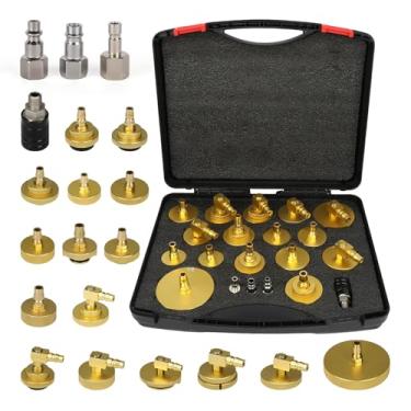 Imagem de AUTOOL Kit de sangramento de cilindro mestre, 17 peças, sistema de freio de sangria de pressão de freio, adaptadores de sangria de fluido para a maioria dos veículos