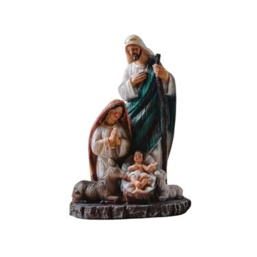 Imagem de Imagem Presépio Sagrada Família 20cm Natal Resina Importada