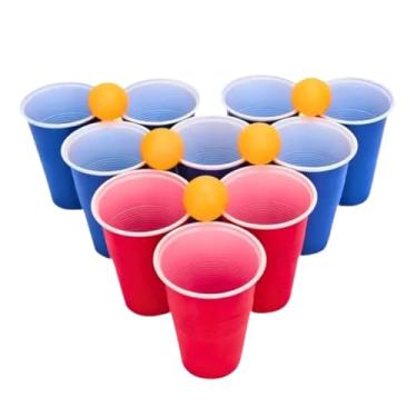 Imagem de Beer Pong 12 Copos E 12 Bolinhas Jogo Cerveja Pong Festa