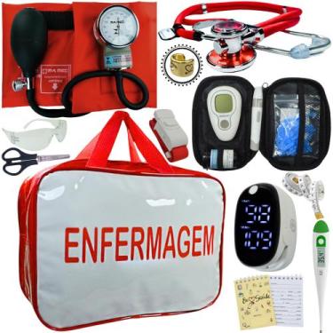 Imagem de Kit Enfermagem Premium Basico - Love Saude, VERMELHO ENFERMAGEM PAMED