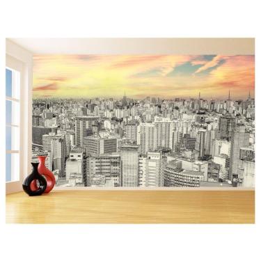 Imagem de Papel De Parede 3D Cidade São Paulo Prédios Céu 3,5M Ncd339