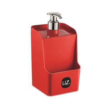 Imagem de Porta Detergente Slim Dispenser Suporte Esponja Uz Vermelho